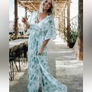 Baltic born - green kimono dress